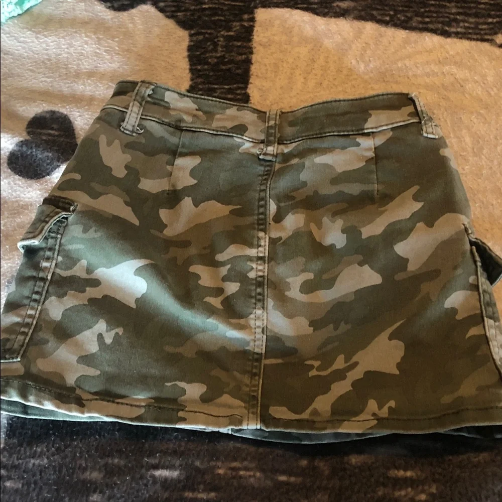 Justice Girls Camo Cargo Skort in Green and Tan